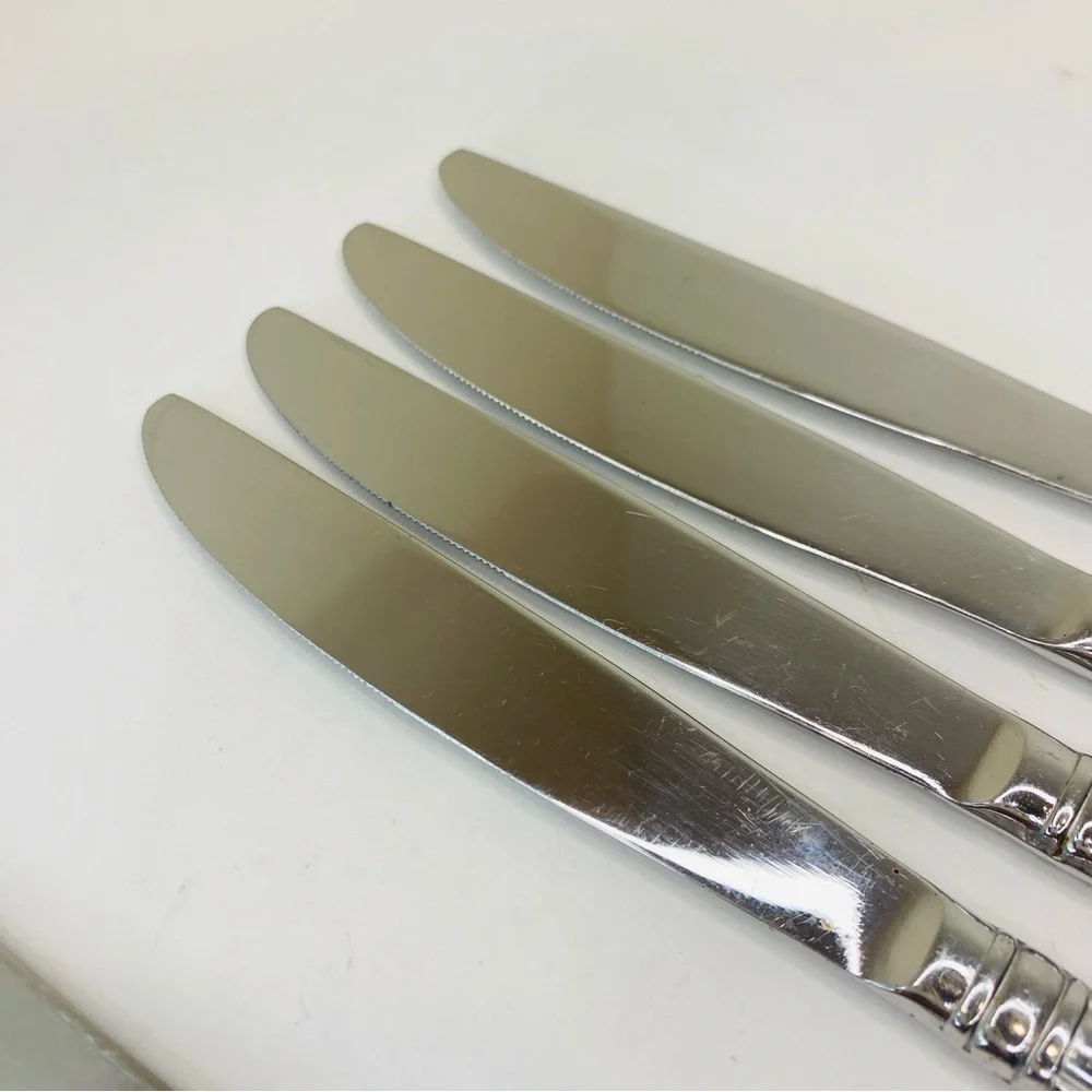 Reed & Barton Stainless Steel Celebration 4 Dinner Knives & 6 Steak Knives EUC